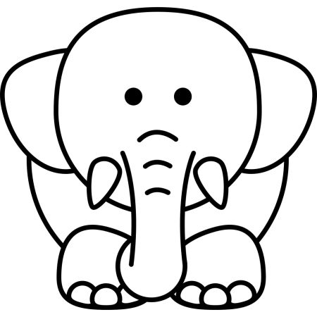 Слоненок раскраска для детей