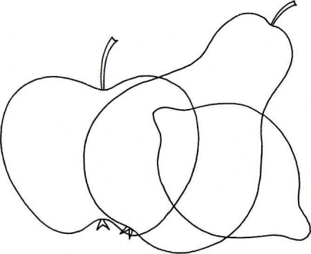 Штриховка овощей и фруктов для детей