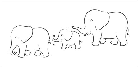 Слоник контур