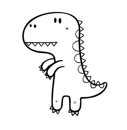 Динозавр чб