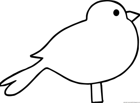 Птичка раскраска для малышей