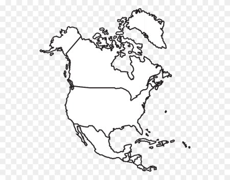 Контур материка Северная Америка