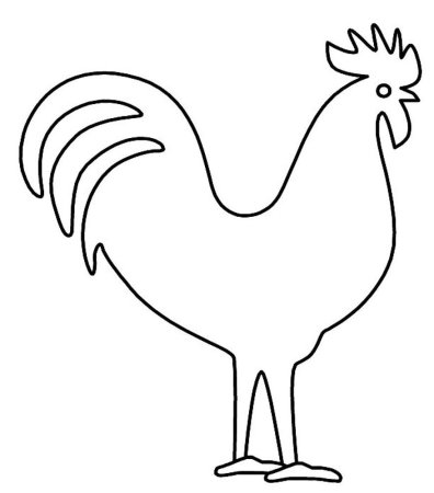 Петух контур