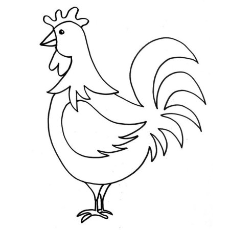 Трафарет петушок для рисования