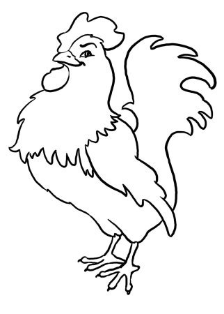 Курица раскраска