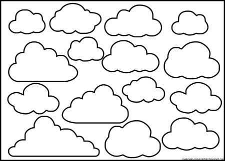 Облако раскраска для малышей