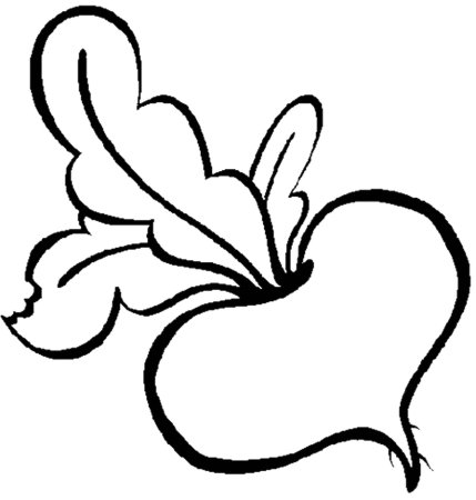 Цветок черный контур