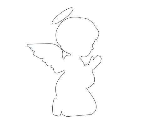 Трафарет ангела