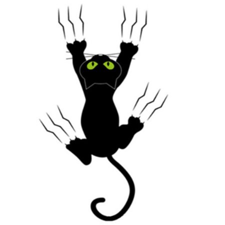 Силуэт висящего кота