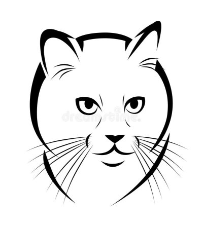 Стилизованная мордочка кота