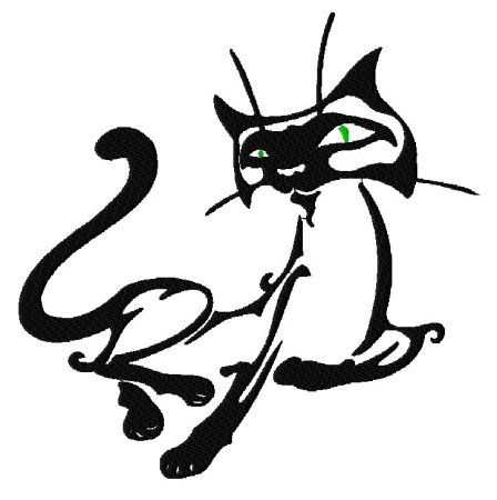 Контур кошки для вышивки