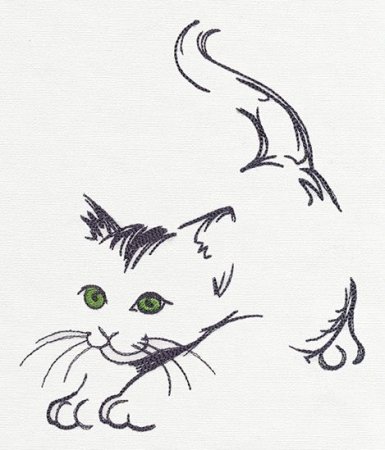 Трафарет кота для вышивки