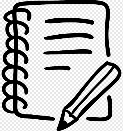 Блокнот с ручкой рисунок