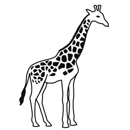 Жираф контур