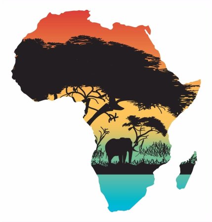 Контурные рисунки африки (41 фото)