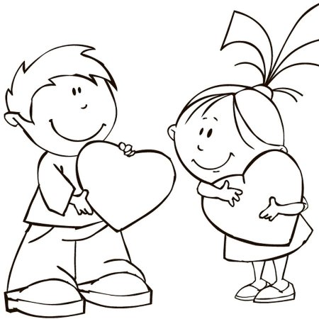 Трафарет мальчика и девочки