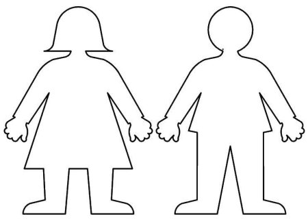 Фигурка человечка для вырезания