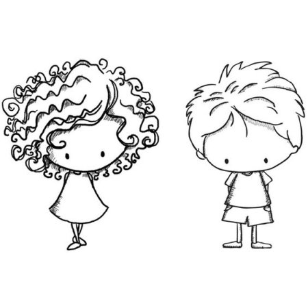 Раскраска кудрявая девочка