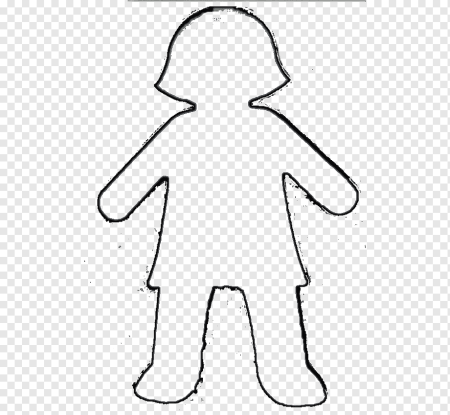 Силуэт человека для детей