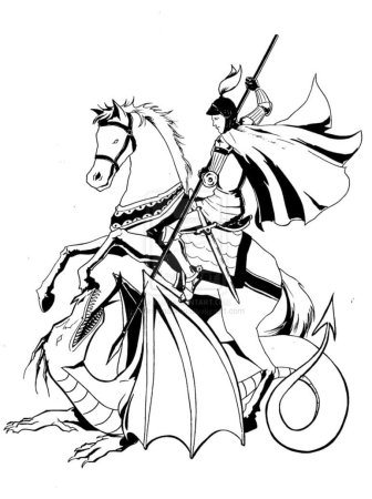 Георгий Победоносец разукрашки