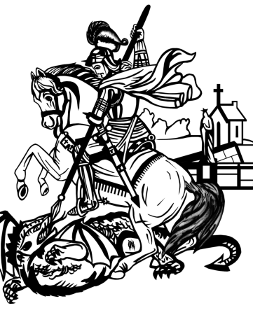 Георгий Победоносец прорись