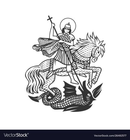Святой Георгий Победоносец вектор