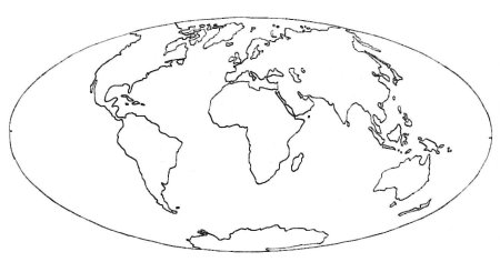 Контурное изображение земли