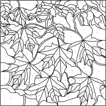 Осенний лист паттерн чб