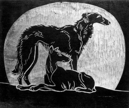 Чернолаковая контурная резьба