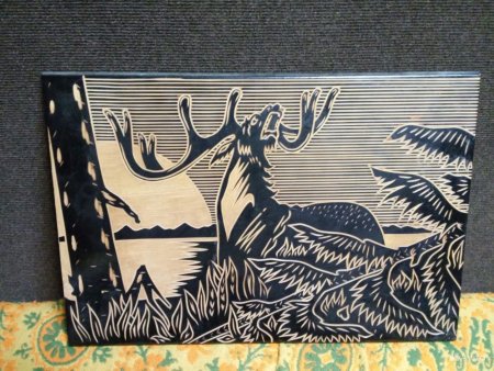 Чернолаковая резьба по дереву