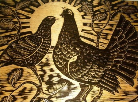 Глухарь. Гравюра Виктора Вахлюева