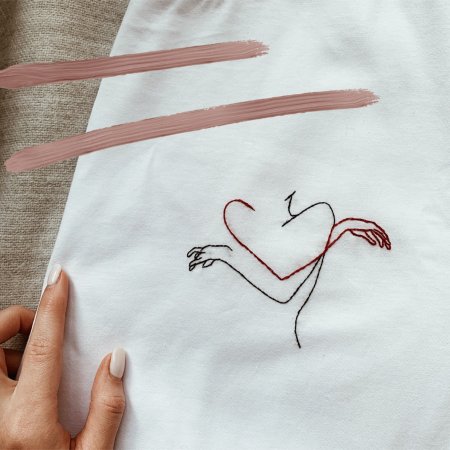 Контурная вышивка на одежде