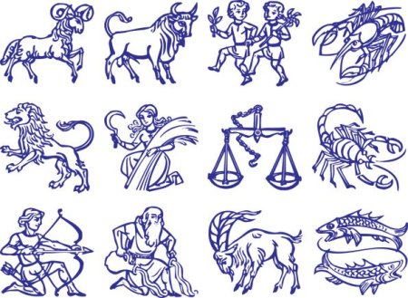 Векторные изображения знаков зодиака