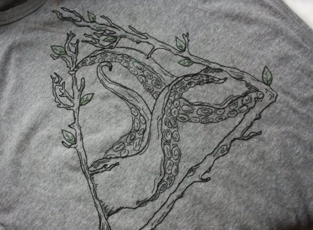 Вышивка контуром на одежде