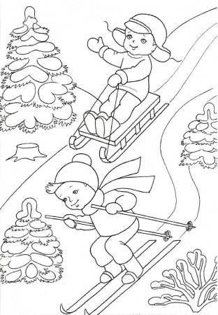 Раскраска зима