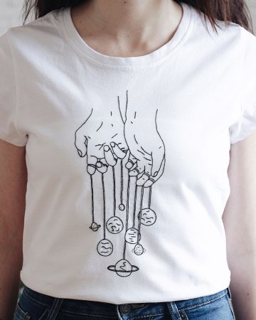 Минималистичные вышивки на одежде