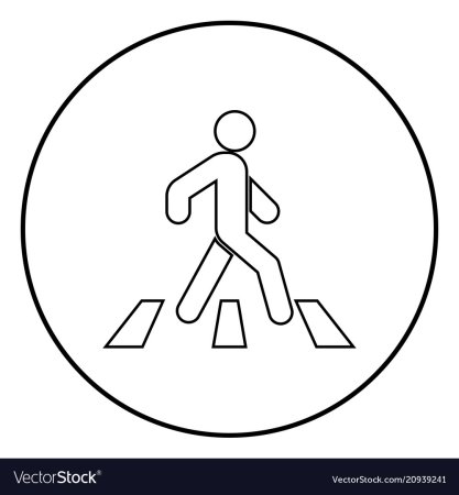 Дорожные знаки круглые для пешеходов