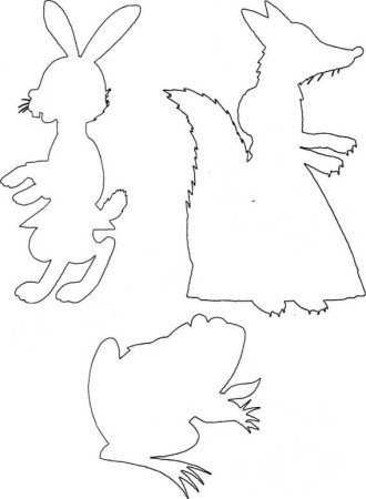 Персонажи для театра теней Теремок