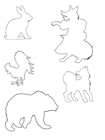 Фигуры животных для теневого театра