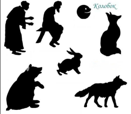 Герои сказки Репка для теневого театра