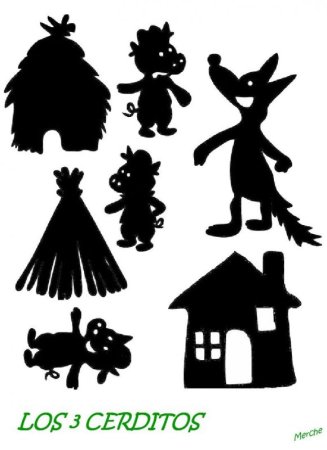 Персонажи для театра теней Теремок