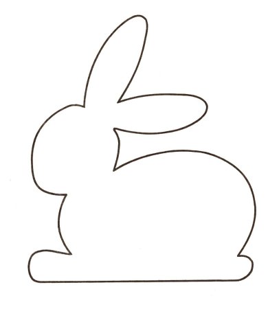 Заяц контур сзади