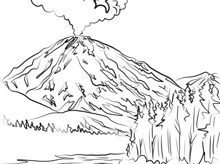 Очертания вулкана