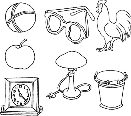 Раскраска предметы для детей