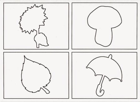 Контуры предметов для детей