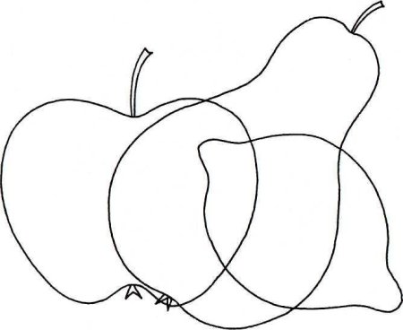 Штриховка на тему фрукты