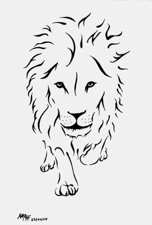 Лев тату эскиз