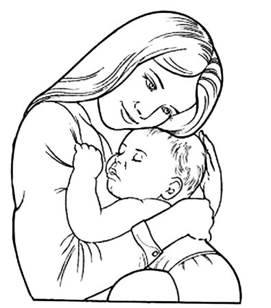 Рисунок мамы для срисовки