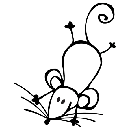 Мышь черно белая