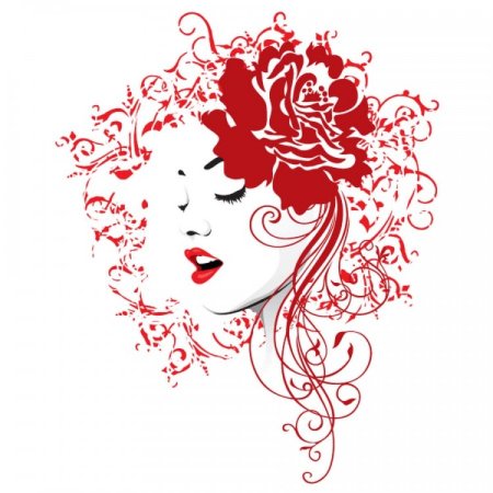 Силуэт лица девушки